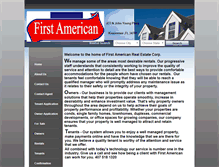 Tablet Screenshot of firstamericanrealestate.propertyware.com