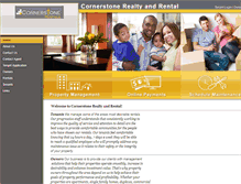 Tablet Screenshot of cornerstonerealtyandrental.propertyware.com