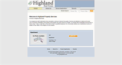 Desktop Screenshot of highlandrealestate.propertyware.com