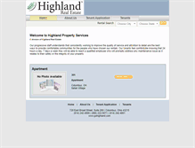 Tablet Screenshot of highlandrealestate.propertyware.com